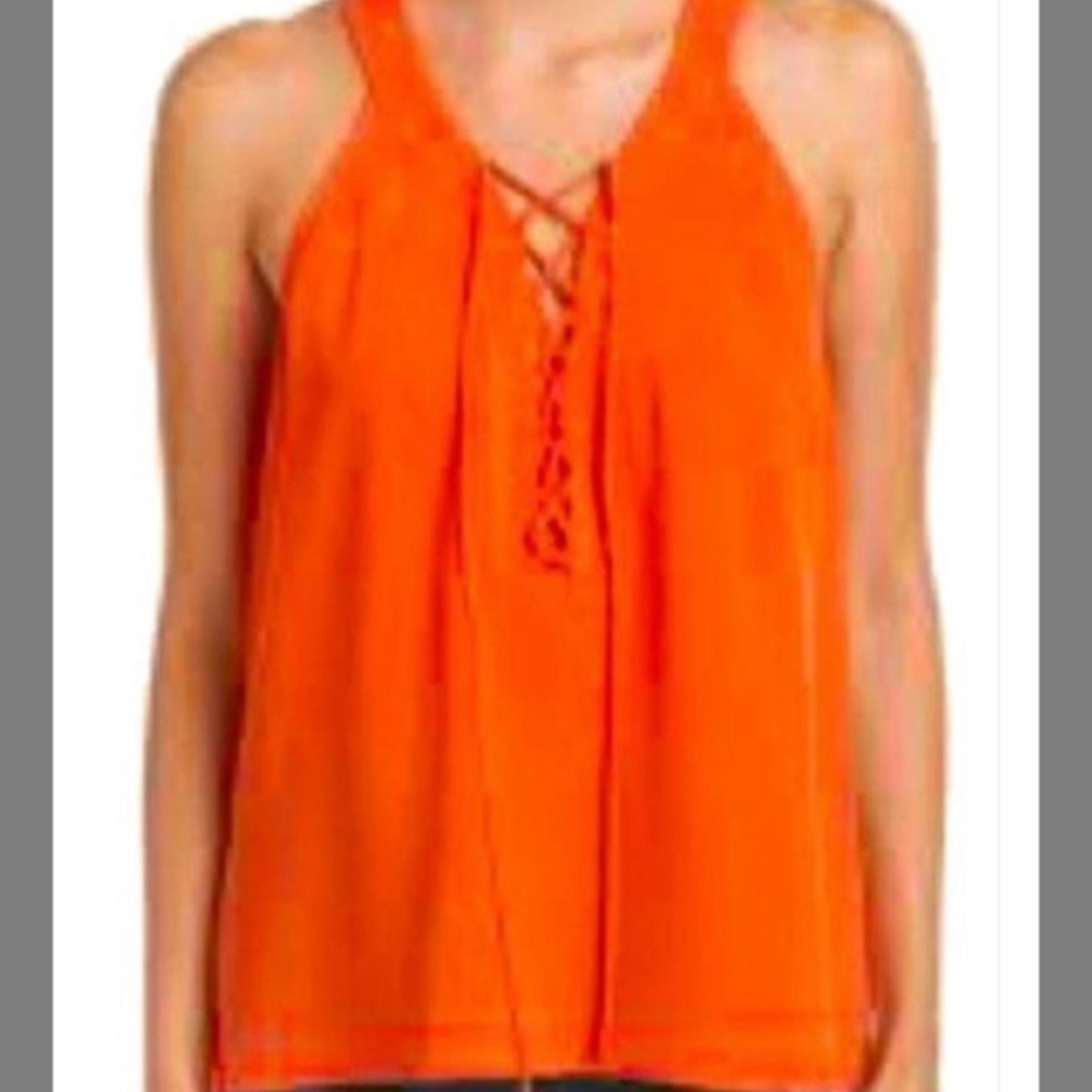 Bcbg lace up top